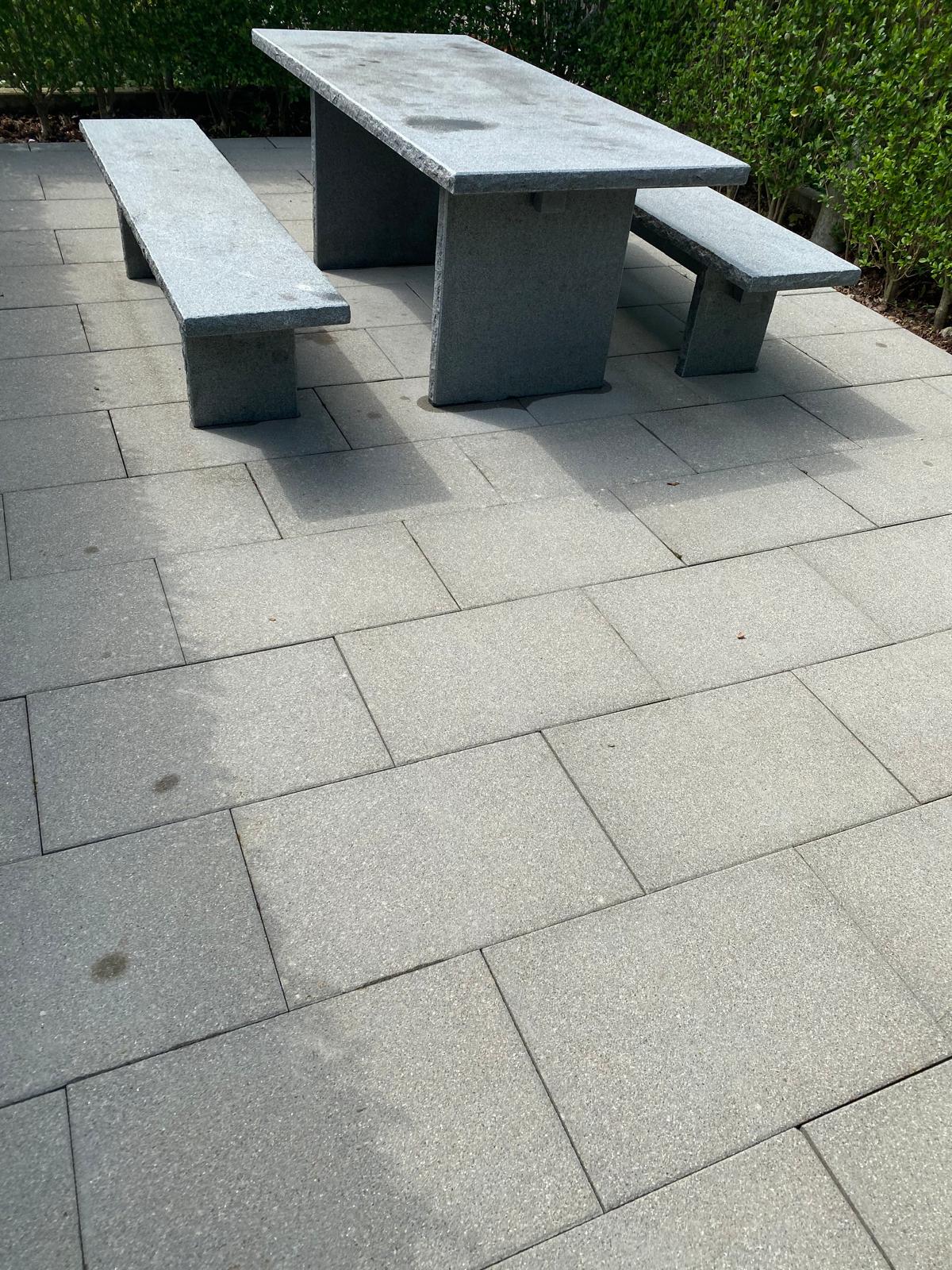 Gartenplatz nach der Reinigung